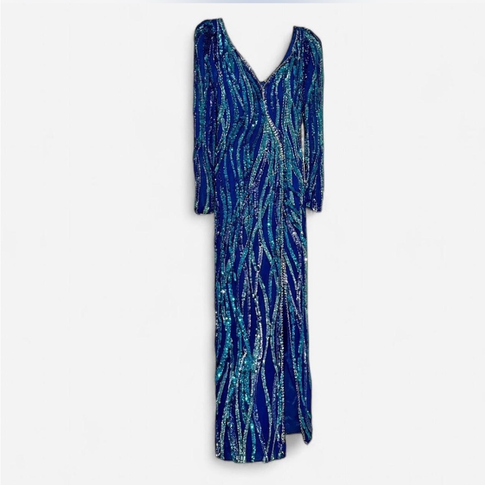 Vintage Beaded Evening Gown – Bella Diosa Collection- Size 4